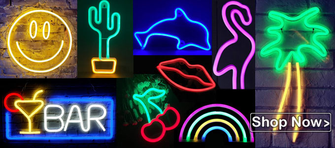 The 80s are back! Check out our extensive range of Glow Neon Lights