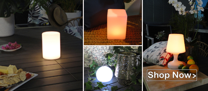 Check out our new range of remote control waterproof Table Lights for summer entertaining