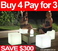 Glow LED Illuminated Cube Save|Glow Illuminated LED Cube Seat Table  