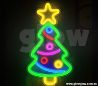Glow Neon Xmas Tree Wall or Window USB Light|Glow Neon Christmas Tree Wall or Window USB Light