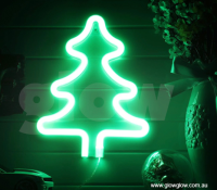 Glow Neon Christmas Tree Wall or Window Light|Glow Neon Christmas Tree Wall or Window USB or Battery Light