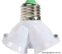 Glow E27 to 2 E27 Globe Adaptor|Glow E27 Edison to 2 E27 Edison Globe Adaptor
