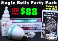 Glow Jingle Bells Party Gift Pack Box|Glow Jingle Bells Party Gift Pack Box Valued at over $150