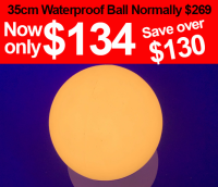 Glow LED waterproof sphere ball 35cm|Glow Illuminated LED waterproof sphere ball 35cm Remote Control
