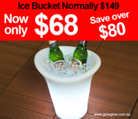 Glow LED Illuminated Ice Bucket|Glow LED Illuminated Remote Control Ice Bucket or Plant Pot