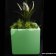 Glow LED Square Cube plant pot|Glow Illuminated LED Square Cube plant pot