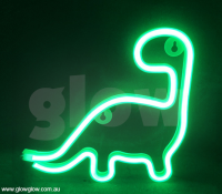 Glow Neon Dinosaur Wall or Window Light|Glow Neon Dinosaur Wall or Window USB or Battery Light