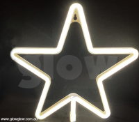 Glow Neon White Star Wall or Window Light|Glow Neon White Star Wall or Window USB or Battery Light