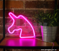 Glow Neon Unicorn Wall or Window Light|Glow Neon Unicorn Wall or Window USB or Battery Light